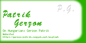 patrik gerzon business card